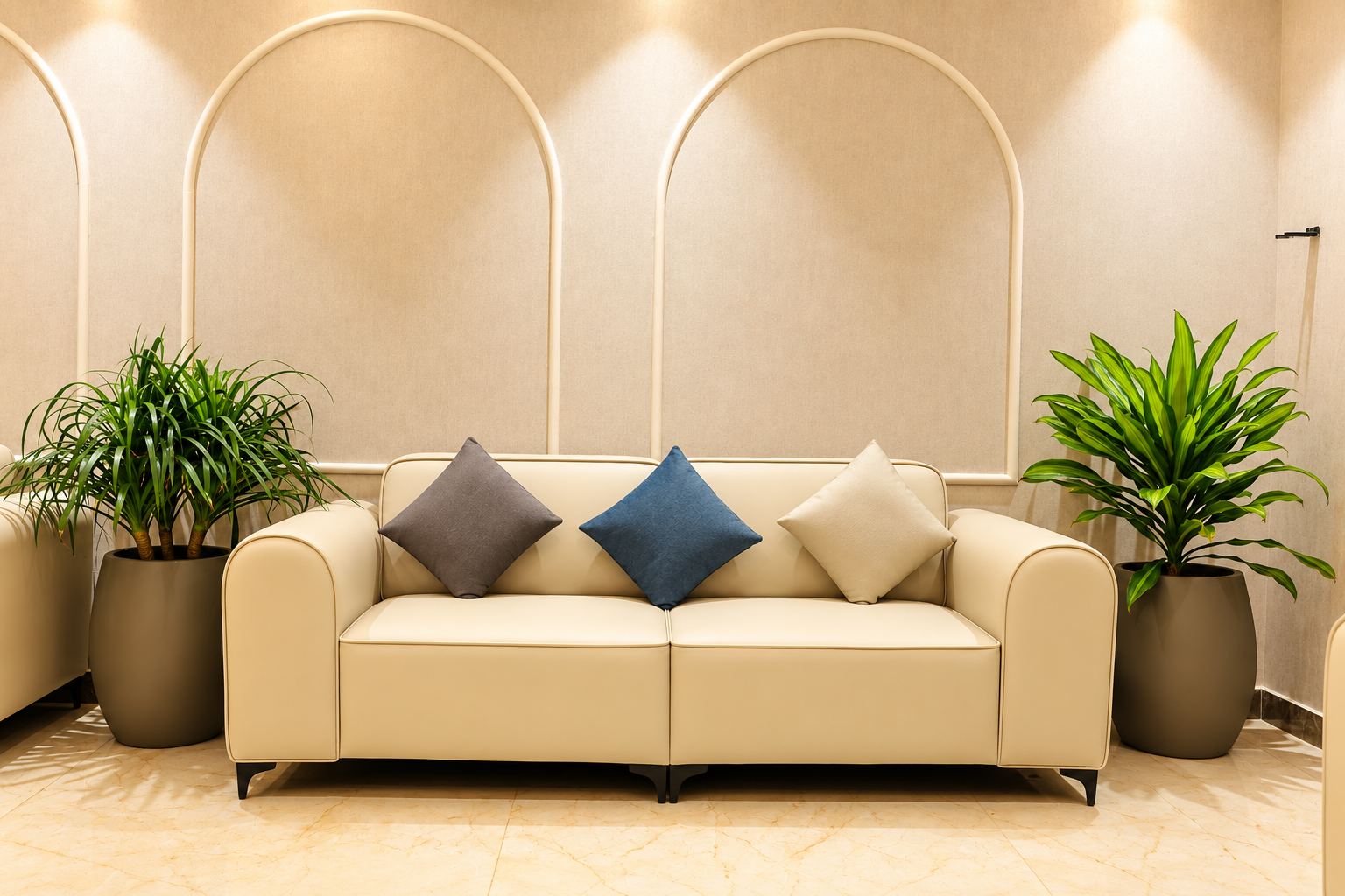 Hotel Rakesh Grand lobby seating area, Rayadurg Hyderabad