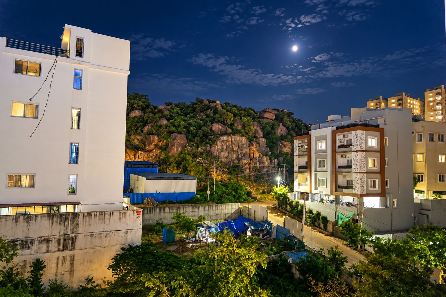 Hill view around Hotel Rakesh Grand, Gachibowli